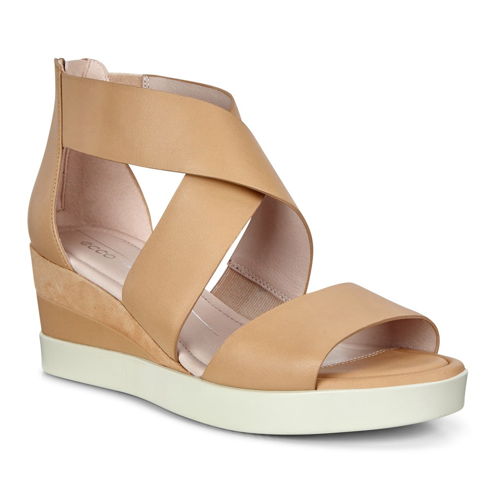 Sandalias Mujer - ECCO Shape Wedge Plateau - Kaki - DOU893017